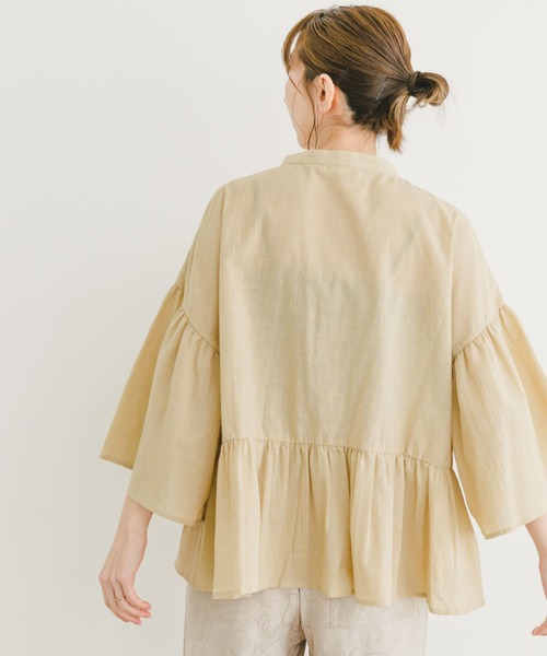 「ITEMS URBANRESEARCH」 7分袖ブラウス FREE ベージュ レディース_画像3