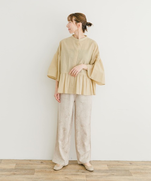 「ITEMS URBANRESEARCH」 7分袖ブラウス FREE ベージュ レディース_画像6
