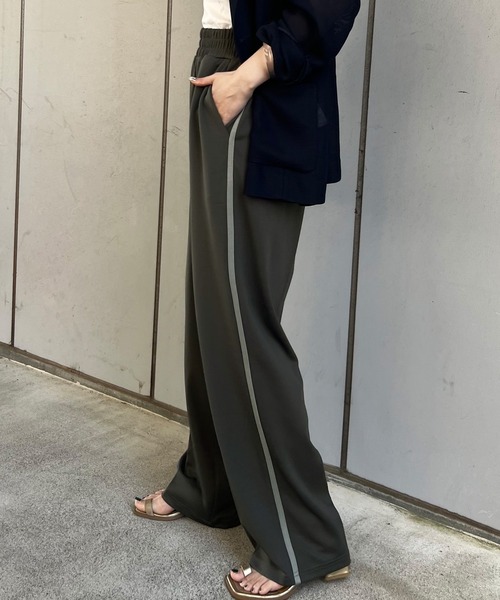 「junoah」 スラックス MEDIUM ブラック レディース_画像7