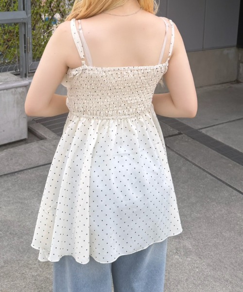 continuer de NICE CLAUP ブラウス シャツ くらげフリルキャミ
