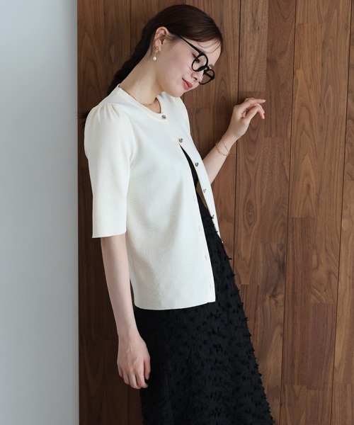 「J by blue」 ニットカーディガン MEDIUM ピンク レディース_画像6