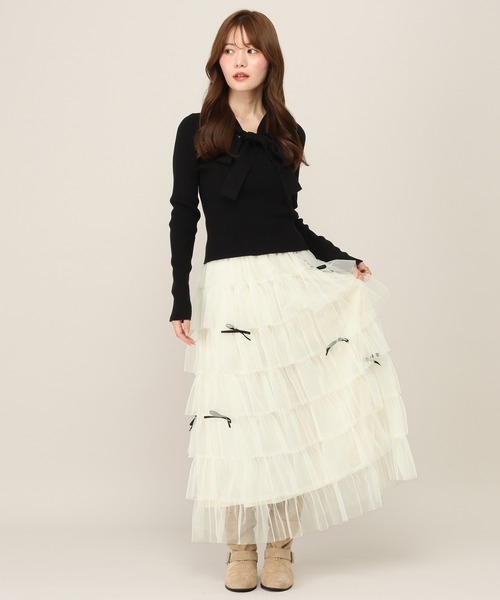 ニット セーター リボンピタニット　1075101 レディース | Heather | 19