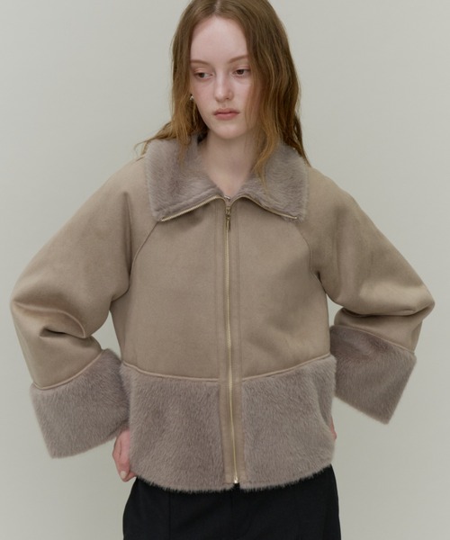 Plumel ムートンコート ボアコート Fur ＆ Mouton Flare Short Coat