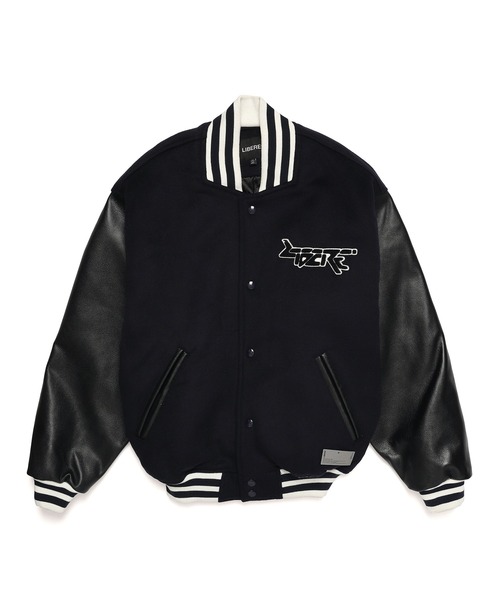RIBERE リベーレ レザースリーブ スタジアム ジャケット Sサイズ LIBERE リベーレ / LEATHER SLEEVE STADIUM JACKET ビッグ