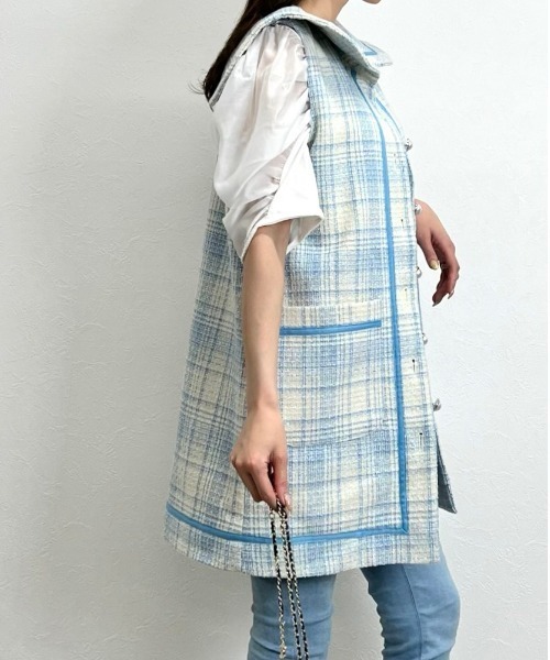 ベスト ジレ 「POSY」Tweed gillet gilet レディース