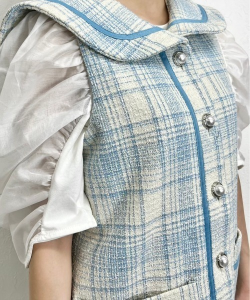 ベスト ジレ 「POSY」Tweed gillet gilet レディース POSY ベスト ジレ 「POSY」Tweed gillet gilet レディース