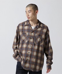 MINEDENIM（マインデニム） シャツ Drape Denim Ombre Check Loose