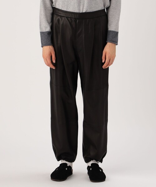 GALERIE VIE ギャルリーヴィー ブラック カーゴパンツ フリーサイズ GALERIE VIE（ギャルリー ヴィー） パンツ ゴートレザー ストレート