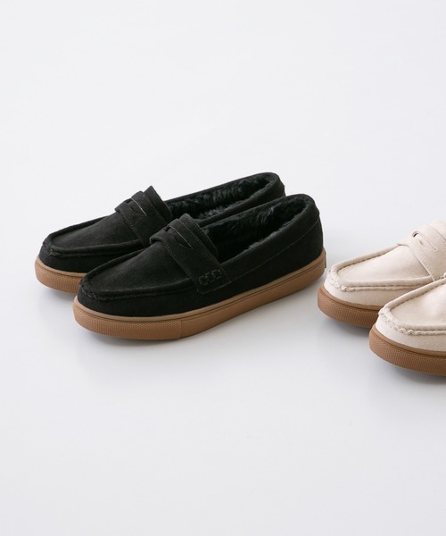 menue（メヌエ） デッキシューズ モカシン あったか 撥水 モカシン