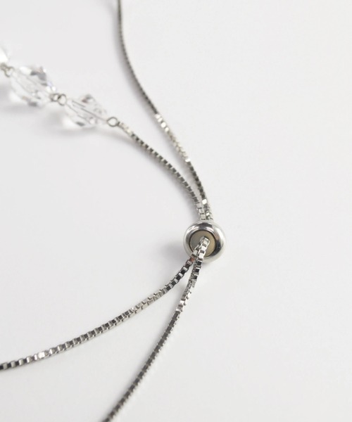 ネックレス 「anq.」ロッククリスタルツイストカット　2WAY/Y字 ネックレス レディースの画像