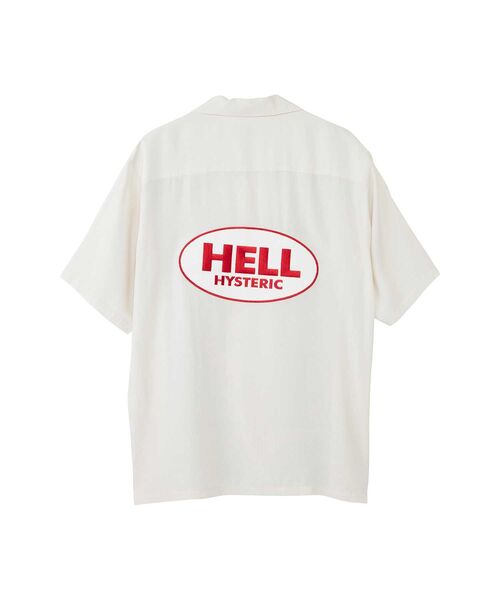 HYSTERIC GLAMOUR シャツ HELLワッペン オープンカラーシャツ