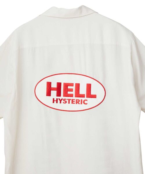 HYSTERIC GLAMOUR シャツ HELLワッペン オープンカラーシャツ