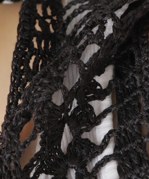【美品】Plage クロシェ ジレ crochet gilet ベスト 黒 美品】Plage クロシェ ジレ crochet gilet ベスト 黒 - メルカリ