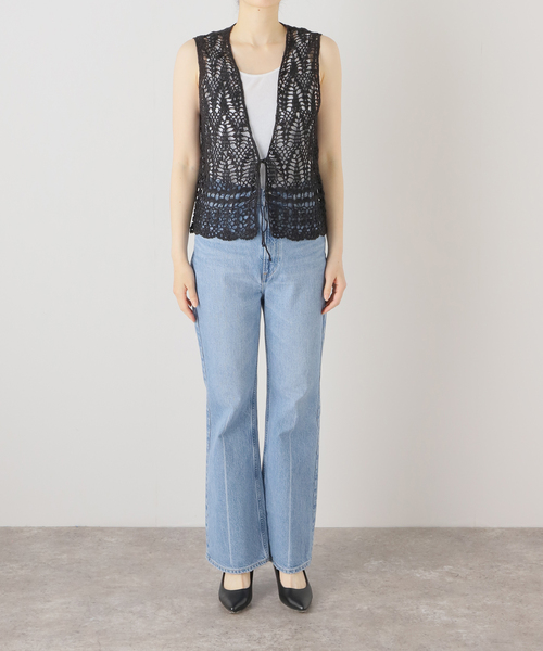 【美品】Plage クロシェ ジレ crochet gilet ベスト 黒 plage ベスト crochet gilet レディース : ZOZOTOWN Yahoo!店