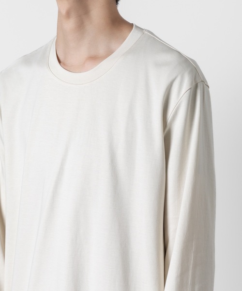 ATTACHMENT tシャツ コットンダブルフェイス スリムフィットL/S