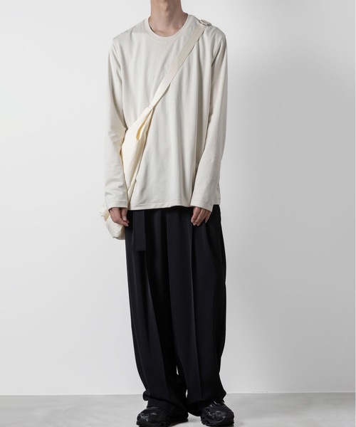 ATTACHMENT tシャツ コットンダブルフェイス スリムフィットL/S