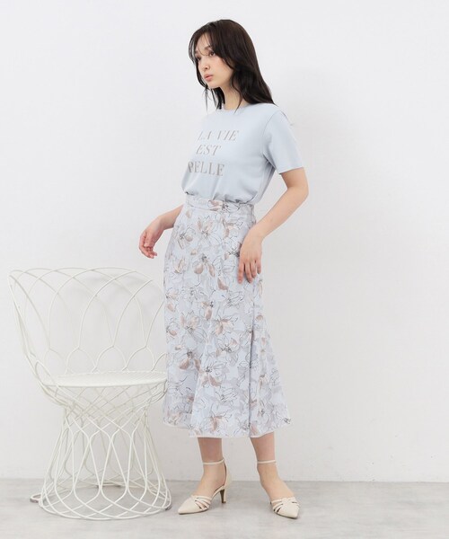 tシャツ 「WEB限定」UV/接触冷感スムースカットソー「洗濯機で洗える」 レディース index tシャツ UV シルケットスムースロゴTシャツ「接触冷感