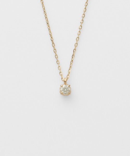 agete K10 0.05ダイヤモンドネックレス agete ネックレス K10ダイヤモンドネックレス（0.05ct