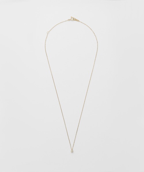 agete ネックレス K10ダイヤモンドネックレス（0.05ct