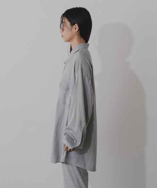 Kastane - 週末限定お値下げ kastane ビック釦コットンブラウス Kastane ブラウス シャツ 「初夏にも着れる」サテンビッグシャツ