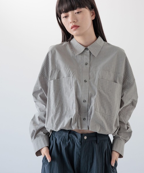 ブラウス シャツ バルーンクロップドシャツ 149026 レディース ブラウス シャツ バルーンクロップドシャツ 149026 レディース