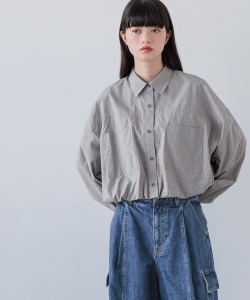 ブラウス シャツ バルーンクロップドシャツ 149026 レディース
