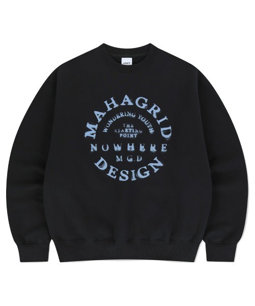 トレーナー スウェット 「mahagrid/マハグリッド」 CIRCLE GRUNGE SWEATSHIRT/サークルグランジスウェットシャツ レディ