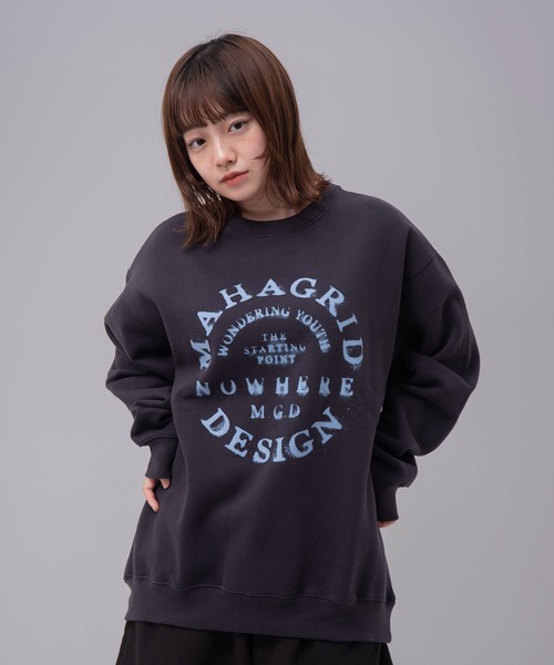 トレーナー スウェット 「mahagrid/マハグリッド」 CIRCLE GRUNGE SWEATSHIRT/サークルグランジスウェットシャツ レディ MAHAGRID トレーナー スウェット 「mahagrid/マハグリッド
