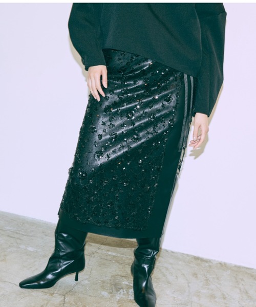 スカート EN NEUME Sequin Layered Skirt EN NEUME スカート Sequin Layered Skirt : ZOZOTOWN Yahoo!店