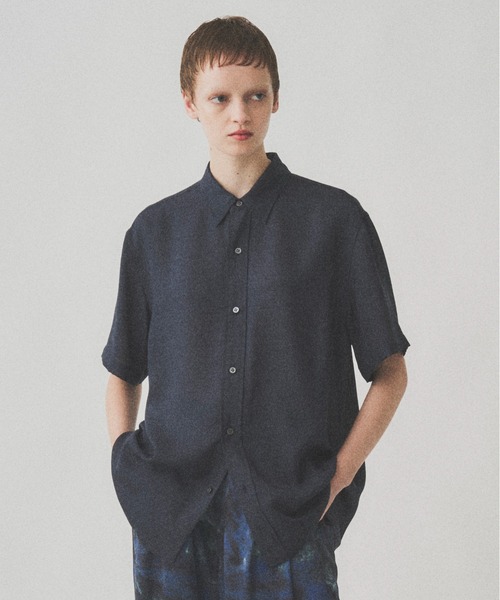 Juha（ユハ） シャツ 半袖 SHEER SHARKSKIN SS SHIRT メンズ