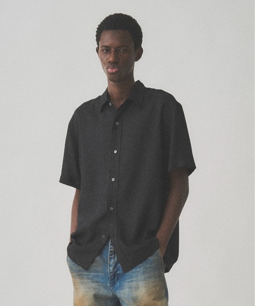Juha（ユハ） シャツ 半袖 SHEER SHARKSKIN SS SHIRT メンズ