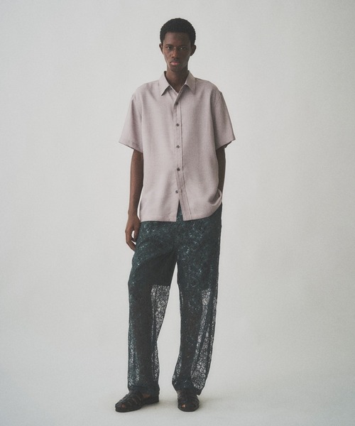 Juha（ユハ） シャツ 半袖 SHEER SHARKSKIN SS SHIRT メンズ