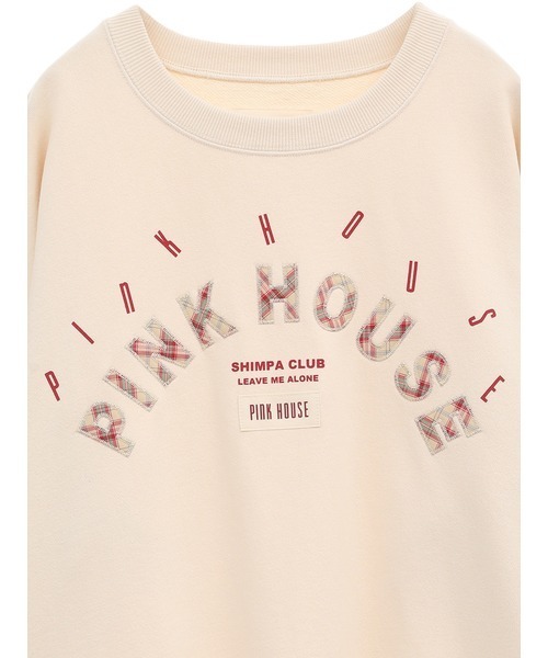 PINK HOUSE（ピンクハウス） スウェット ロゴプリント＆アップリケ使い