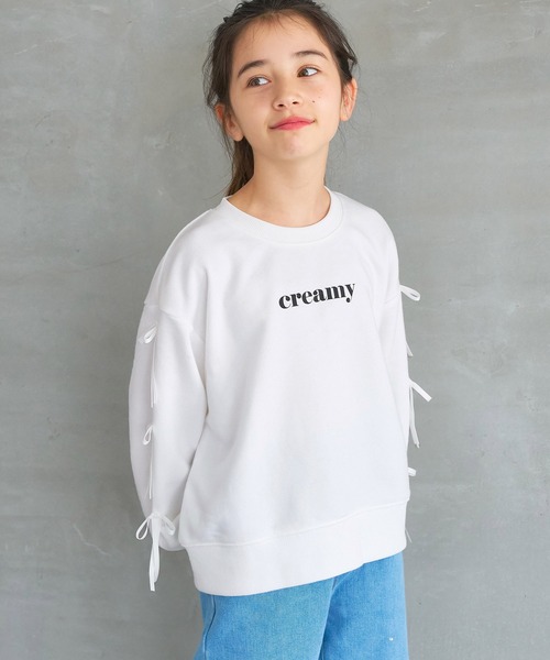 coca（コカ） トレーナー 「WEB限定セール」キッズ 袖リボンスウェット