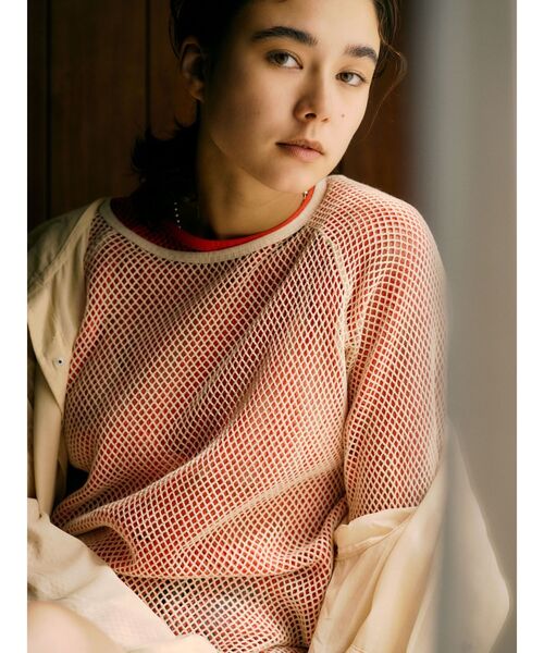 ungrid メッシュロングスリーブtee モチーフデザインメッシュロングスリーブTee（Tシャツ/カットソー