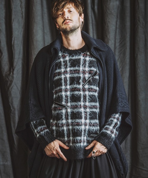 NO ID.（ノーアイディー） セーター ニット 「NO ID.」Zip Check Knit