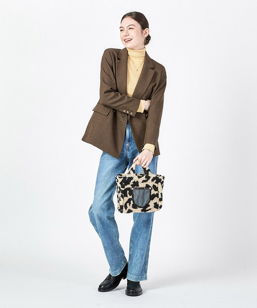 DENIM MINI N/S TOTEブラックデニム　　 レオパードシェルパ レスポートサック LeSportsac DENIM MINI N/S TOTE （ブラック