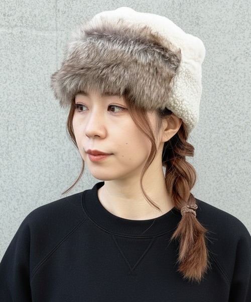 キャップ 帽子 「Soelilas」Fur Panel Maetel（ファーパネルメーテル