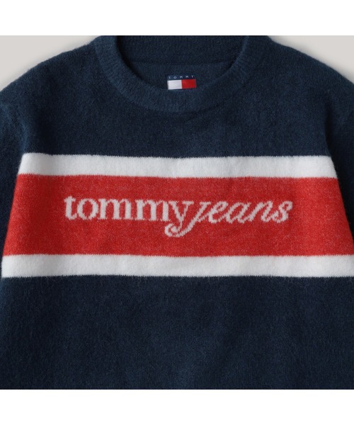 ニット セーター スクリプトカラーブロックセーター レディース TOMMY JEANS ニット セーター スクリプトカラーブロックセーター