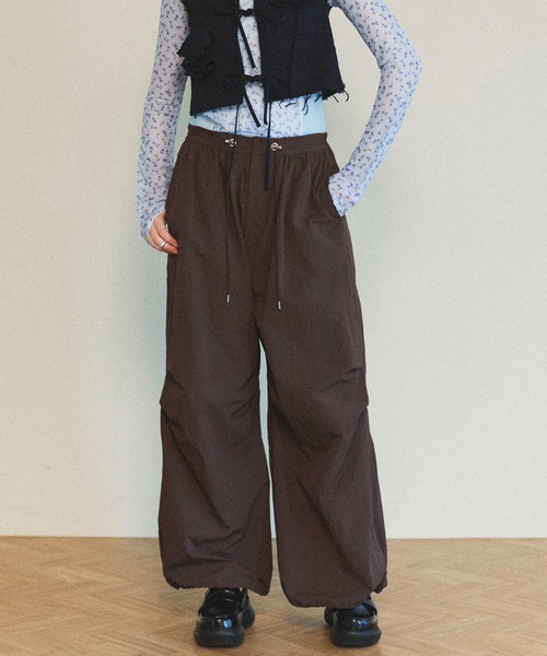 MAISON SPECIAL パンツ Color Piping Parachute Pants/カラー