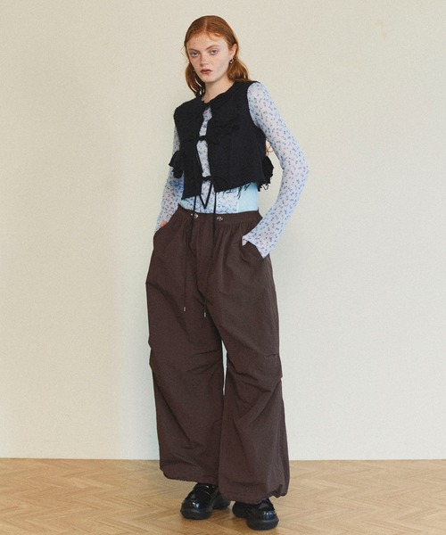 MAISON SPECIAL パンツ Color Piping Parachute Pants/カラー