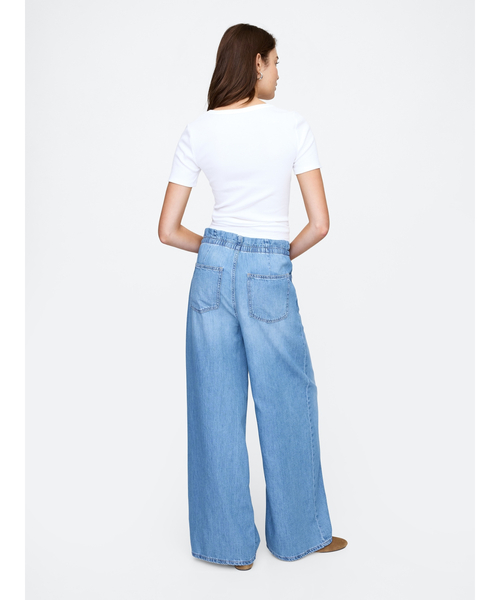 GAP ミッドライズ スーパーライト プルオン バギーデニム XS GAP ミッドライズ スーパーライト プルオン バギーデニム XS Gap
