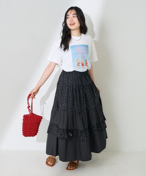 COMME des GARÇONS ドット柄　ティアードスカート Yahoo!オークション -「ドットスカート」(コム デ ギャルソン