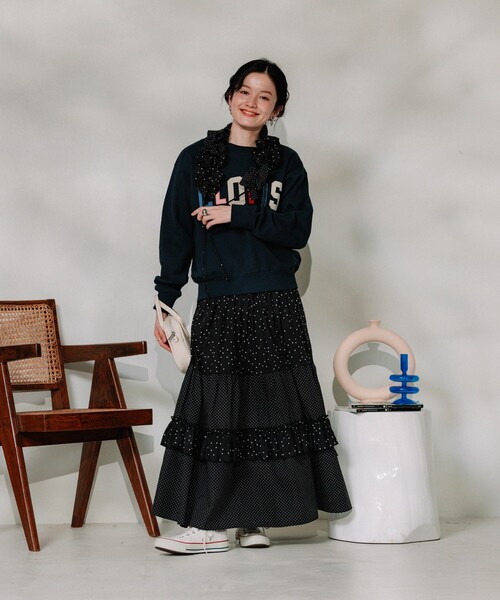 COMME des GARÇONS ドット柄　ティアードスカート FREAK'S STORE スカート ドットコンビ ティアードスカート