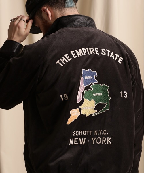 Schott N.Y.C 「schott」 ブルゾン X-LARGE チャコールグレー メンズ 