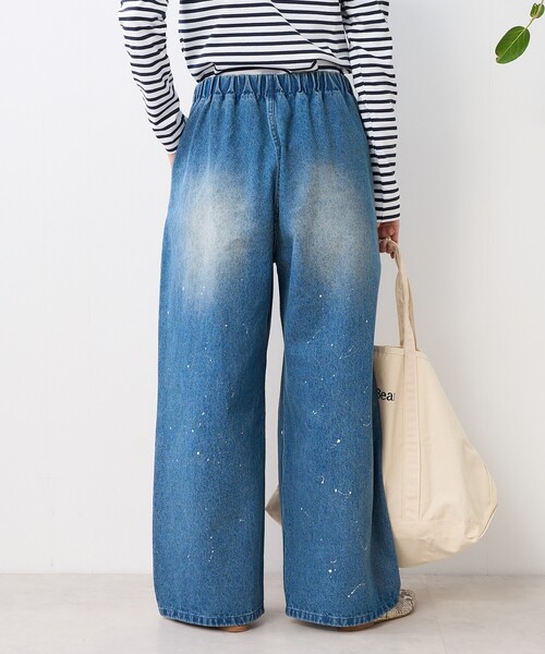 柚子です☆FREAK’S STOREウォッシュ加工 イージーデニムパンツ FREAK'S STORE/ウォッシュ加工 ペイント イージーデニムパンツ