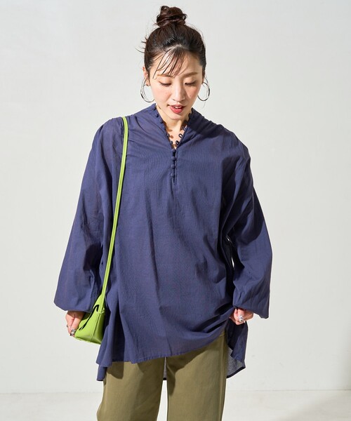FREAK'S STORE ブラウス シャツ 限定展開 インド クルミ ボタン
