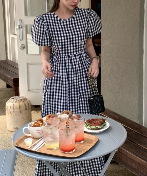emii パフスリーブロングワンピース emi+ ワンピース パフスリーブロングワンピース : ZOZOTOWN
