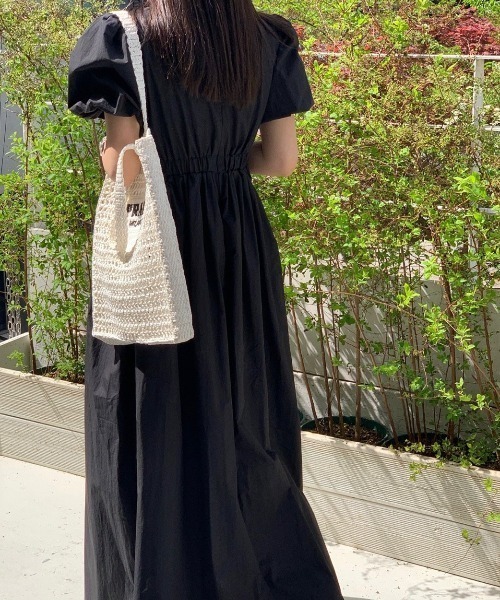 emi+ ワンピース パフスリーブロングワンピース : ZOZOTOWN