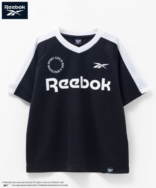Reebok（リーボック） tシャツ 「吸水速乾」別注 Reebok Vネック袖切替